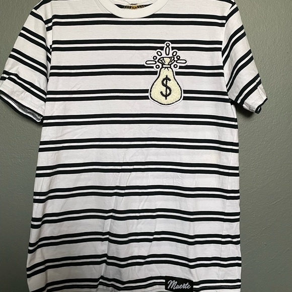 Striped Money Bag Chenille Tee - Picture 2 of 3